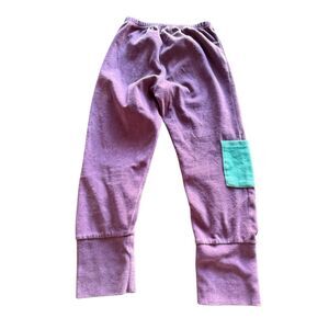 Girls velour jogger pants purple sz 7 lounge sweatpants mirillus
